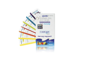 Kamagra Oral Jelly 100 mg – assorted sachets and product box